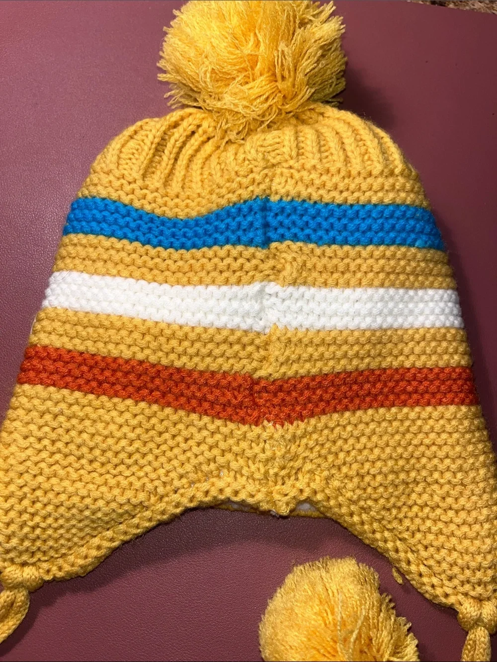 Kids Plush Panda Earflap Hat - White and Pink and a yellow hat with a snail